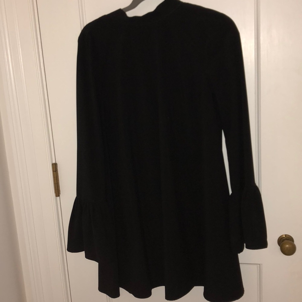 Black bell sleeve cocktail dress